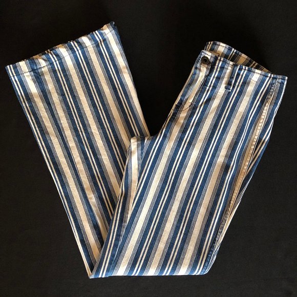 Free People Jolene Hip Hugger Striped Flare Sz 29 - Picture 8 of 16